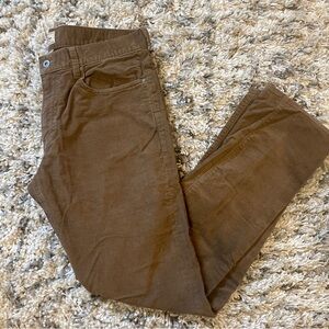 J. Crew Brown Corduroy Pants Straight Leg